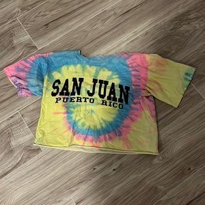 Tie dye San Juan cropped shirt